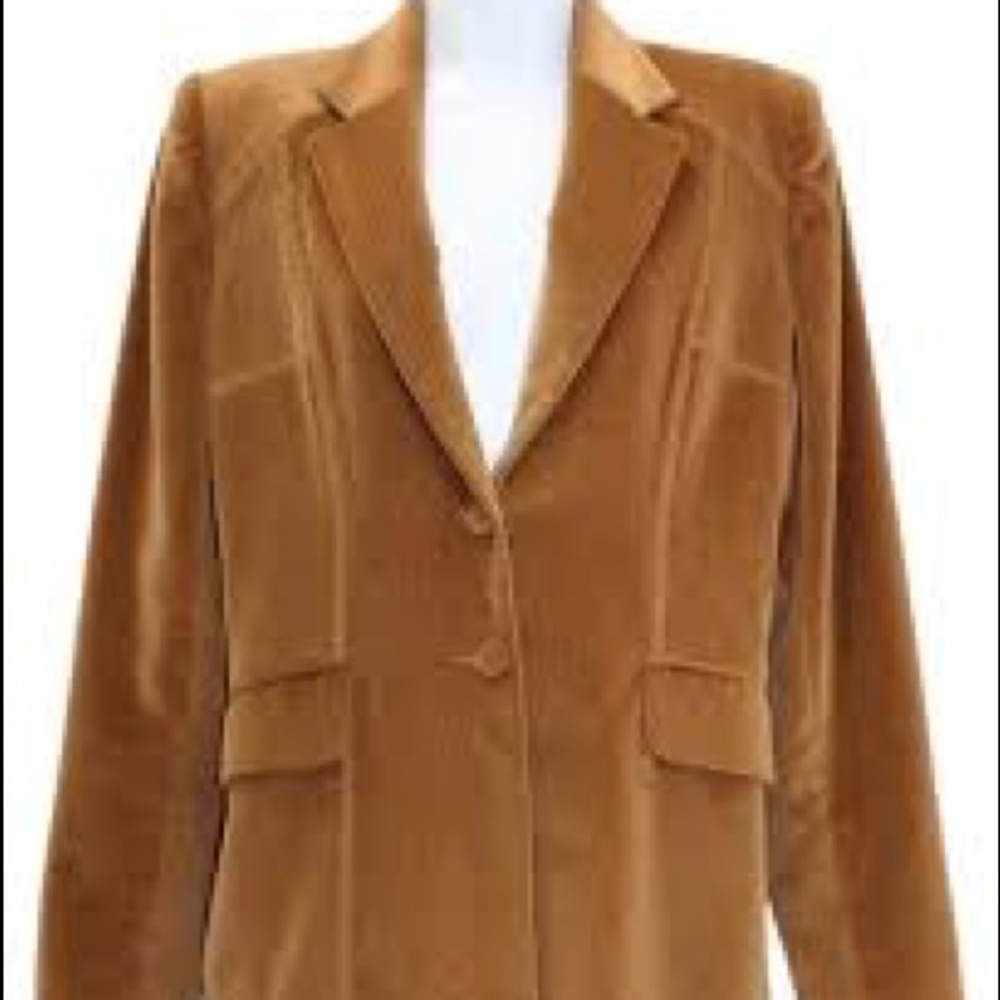 Vertigo Paris velvet blazer in camel color!